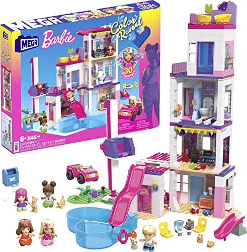 Mega Barbie Color Reveal Building Toy Playset Para Niños, Dr