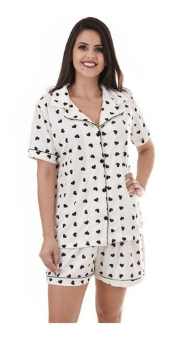 Imagem 1 de 3 de Pijama Aberto Americano C/ Botões Para Amamentar Maternidade