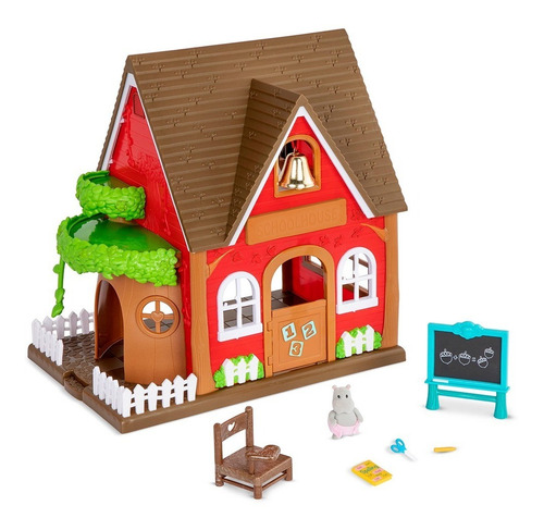 Imagen 1 de 4 de Lil Woodzeez Escuela De Campo Con Accesorios Jardin Ed