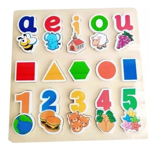Tabla Vocales Números Juegos Didacticos Montessori Infantile