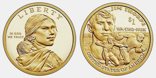 Robmar-moneda De La Serie De 1 Dolar Sacagawea Del Año 2018