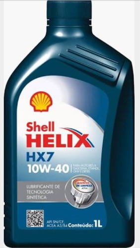Imagem 1 de 1 de Óleo Shell 10w40 Óleo De Motor Helix Hx7 1l Semi Sintético