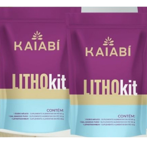 Kit P/ 2 Limpezas Hepáticas Com Lithothamnium Kaiabí Sachês Sem Sabor