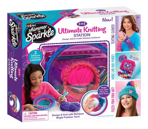 Set Estación De Tejido Ruz Cra Z Art Shimmer And Sparkle 8+