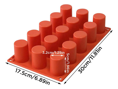 Molde Cilindrico Topys De Silicona Para Fondant, 15 Cavid...