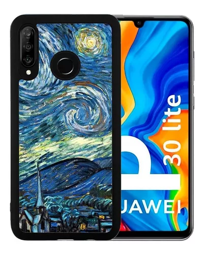 Funda Huawei P30 Lite Tpu Noche Estrellada Van Gogh Uso Rudo