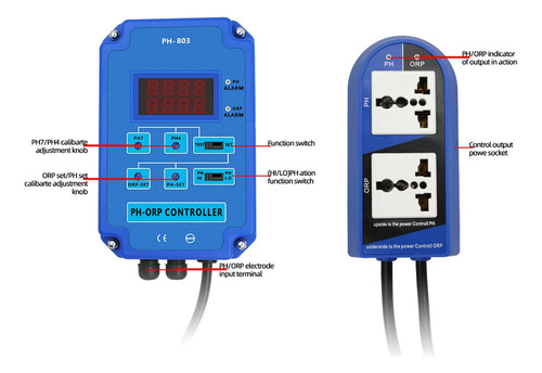 Monitor Digital Ph Orp 2 E 1 Controlador Redox Com Potência