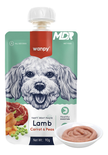 Wanpy Dog Tasty Meat Paste 90gr Pack 4 Und | Mdr