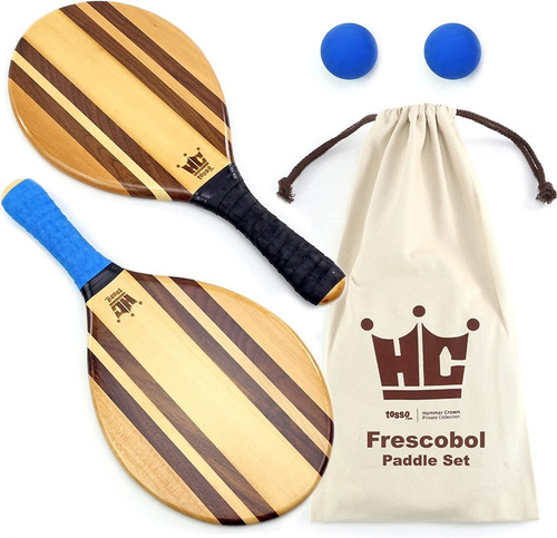 Raquetas De Playa Hammer Crown Frescobol 2 Pelotas Y Bolso