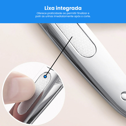 Kit De Alicate De Unha Cortador C/ Lixa Corta Unhas Grossas