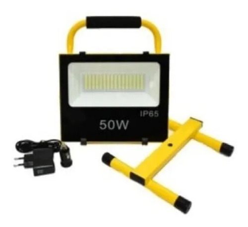 Foco Led Recargable Solar Y Portatil Usb Aluminio 50w