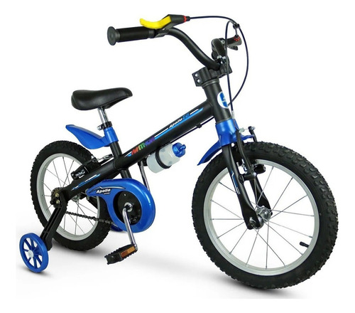 Bicicleta Aro 16 Infantil Até 30kg Com Rodinhas Nathor Cor Preto