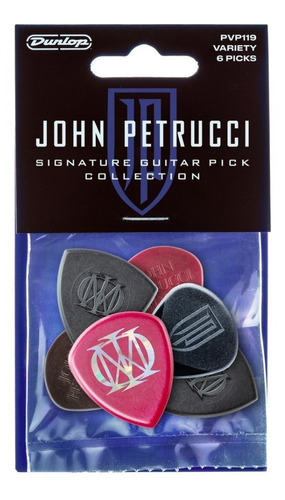 Kit Com 6 Palhetas Dunlop John Petrucci Signature Pvp117 Cor Unica