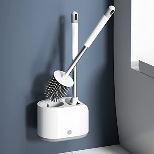 Juego De Cepillo De Inodoro Y Soporte De Silicona, Comb...