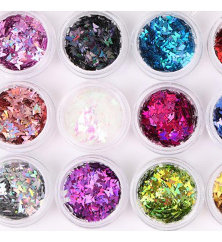 Arte De Uñas Lentejuelas Estrellas 2 Piezas