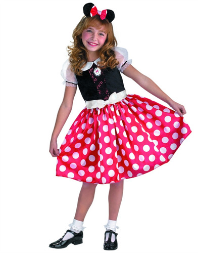 Disfraz Para Niña Minnie Mouse Talla M (7-8) Halloween