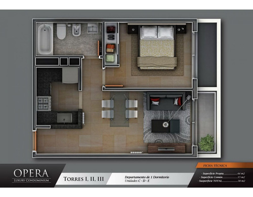 Imagen 3 de 11 de Venta Excelente Departamento 1 Dormitorio -opera Usd 68000