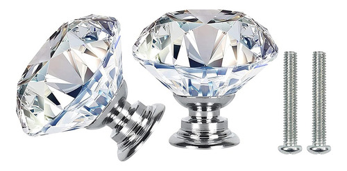 15 Piezas Perillas Jaladeras De Cristal En Forma De Diamante