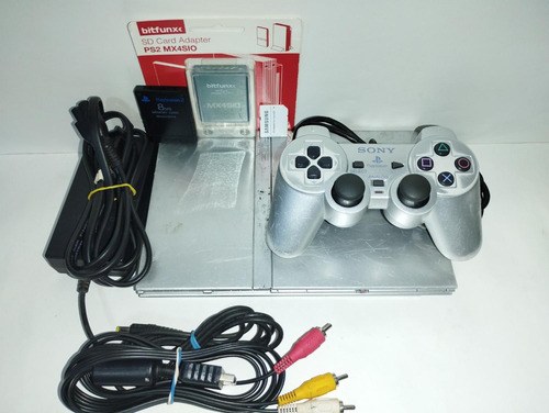 Playstation 2 Slim Scph-79001 Satin Silver Con Detalles