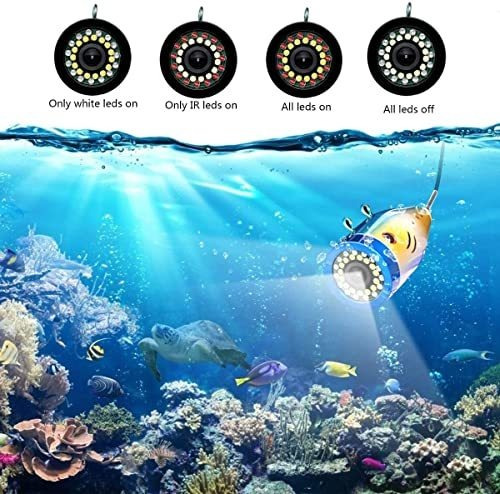 Camara Portatil Pesca Subacuatica 30 Luz Led Ajustable 9