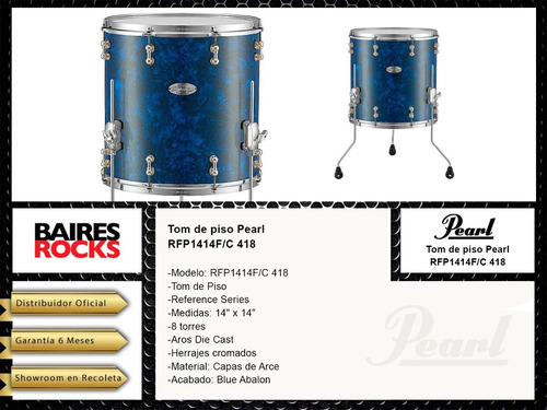 Imagen 2 de 10 de Tom De Piso Pearl Reference Rfp1414f/c 418 14x14 Maple Cuota