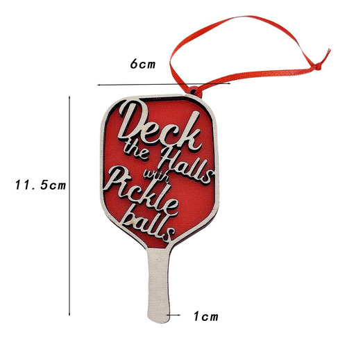 6 Adornos De Paleta De Pickleball, Accesorios Colgantes Para
