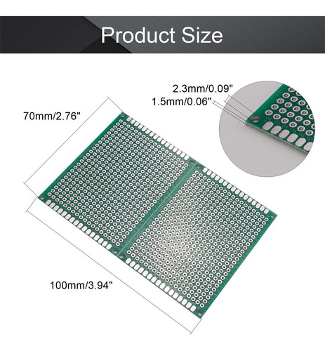 Fielect Placa Pcb Doble Cara In Circuito Impreso Para