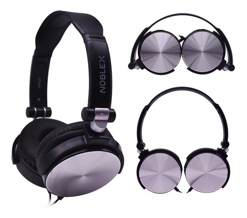 Imagen 2 de 3 de Auriculares Noblex Hp107bs Con Microfono Conector 3.5mm
