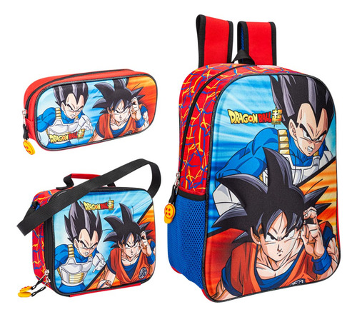 Kit Escolar Mochila Lapicera Lonchera Dragon Ball Z 006a