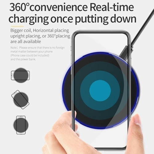Gy-68 10w Inalámbrico Para Smsung S9 S9 Plus Note 8 Negro