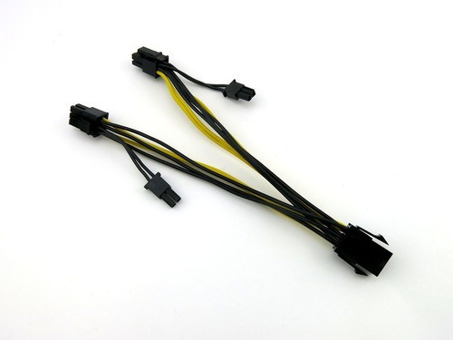 Cabo 6 Pin Femea Placa De Video Pci-e Pci-express 2x8 (6+2) 12v