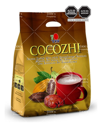 Cocozhi Dxn - Cacao/chocolate Con Ganoderma - Para Niños