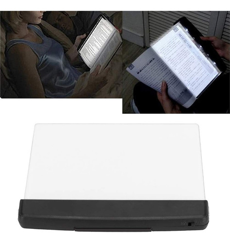 2 Pzs Libro De Luz Para Leer En La Cama Por La Noche Portáti. Luz De Libro De Panel Portátil De Placa Plana De Visión Nocturna, Para Lectura Nocturna, Lámpara De Lectura Led De Protección Ocular