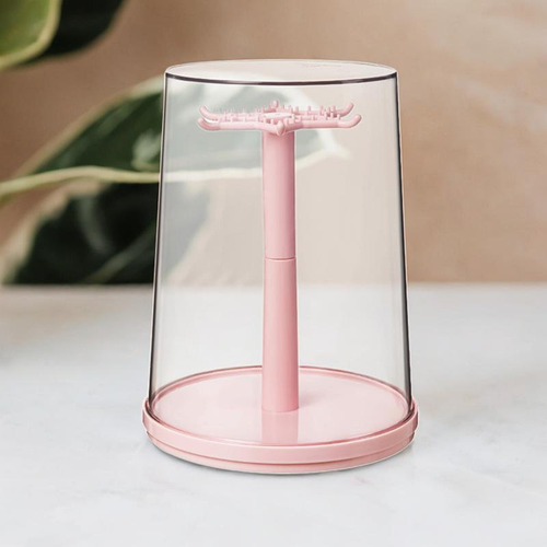 Figura Exibir Caixa De Armazenamento De Bonecas 360 ° Rosa