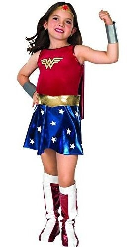 Disfraz Para Niña Mujer Maravilla Super Dc Heroes Talla