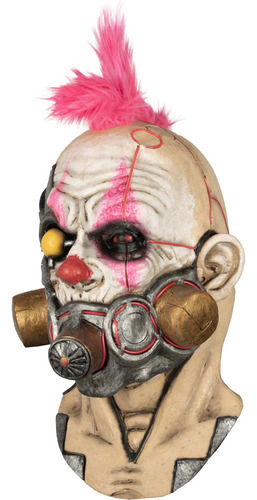 Máscara Latex Clown Muzzle Pink Payaso Luminoso Bufón Malo Color Rosa / Pink