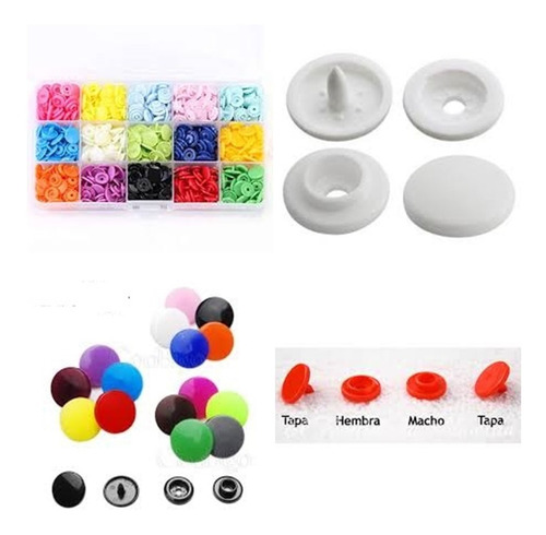 Kit De Broches Plasticos Para Ropa , 360 Unidades De 12mm