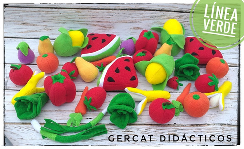 Línea Verde Frutas Y Verduras X24u Gercat Didacticos