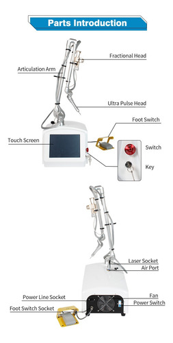 Laser Fracionado Co2 -com Rf Superior Qualidade Profissional Branco
