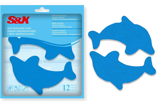 Sx Pegatinas Antideslizantes Bañera Grippy Dolphin Pel...