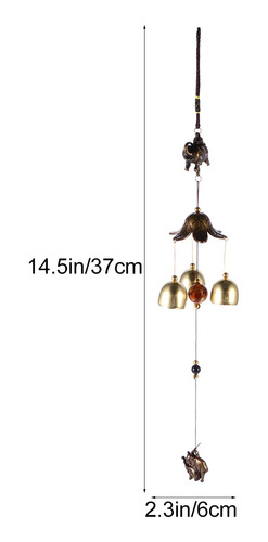 Imagen 4 de 8 de Carillón De Viento De Bronce Antiguo Patio Jardín Decoración