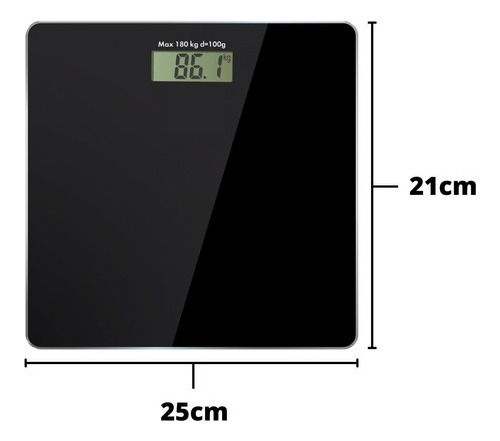 Balança Digital Corporal Banheiro Vidro Até 180kg Branco Branco