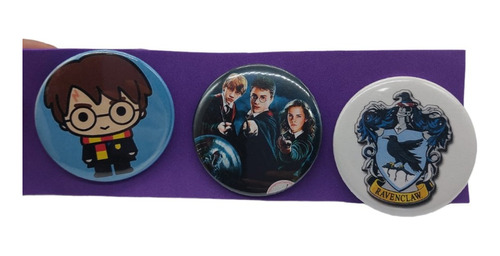 Pack X3 Pins Pines Harry Potter Ron Hermione Ravenclaw