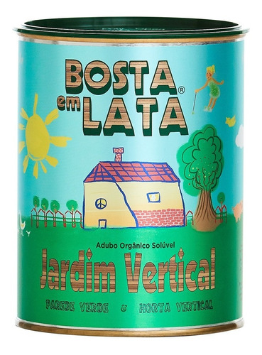 Fertilizante Orgânico Bosta Em Lata Jardim Vertical - 400 G