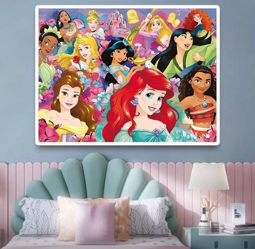 Pintura Com Diamantes - Diy 5d Strass- Princesas 5- 40x30 Cm