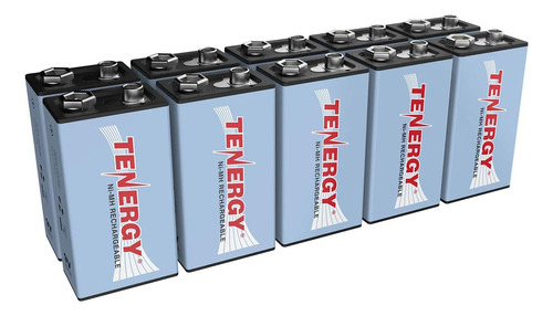 Tenergy - Batería De 9 V Nimh, Alta Capacidad 250 Mah Recarg