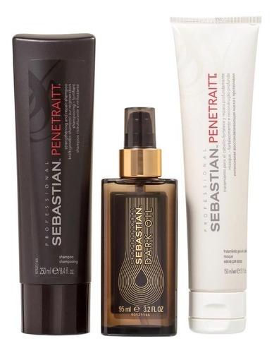 Kit Sebastian Penetraitt Shampoo + Máscara + Dark Oil 95ml