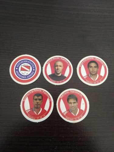 Argentinos Juniors 5 Figuritas Redondas Tazos Apertura 2006