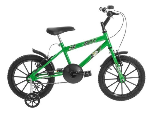 Bicicleta Aro 16 Ultra Bikes Kids Masculina Infantil Cor Verde/Preto