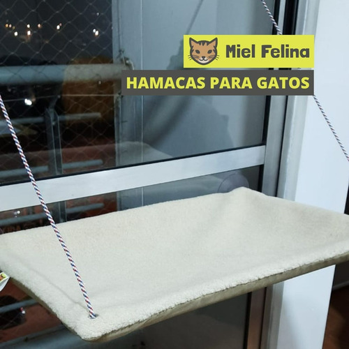 Imagen 2 de 3 de Camas Para Gatos, Hamacas De Ventana Para Gatos Miel Felina